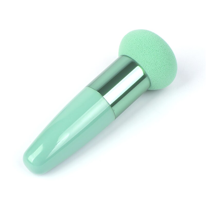 4 Colors Round Mushroom Sponge Puff Stick Rods Chubby Makeup Brushes Foundation Powder Brush Face Cosmetic brochas maquillaje: Green