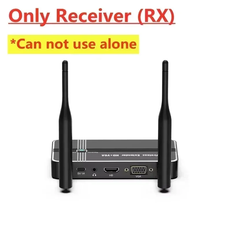 1080P 60Hz 4K 50M Ricevitore Wireless Trasmettitore HDMI Video Audio Extender Display Adattatore Dongle Per TV Box Monitor Proiettore PC: Black