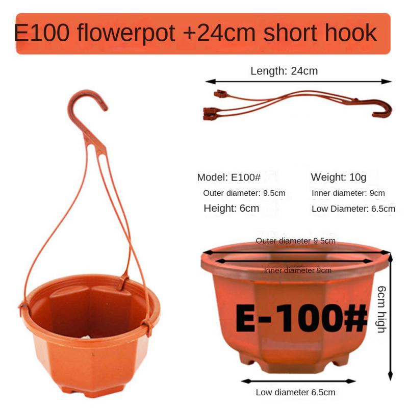 Hängender Blumentopf aus Kunststoff, Sukkulenten-Übertopf, Orchideen-Hängetopf für Balkon, Garten, Pflanzbedarf, 9,8 cm: Licht Grau