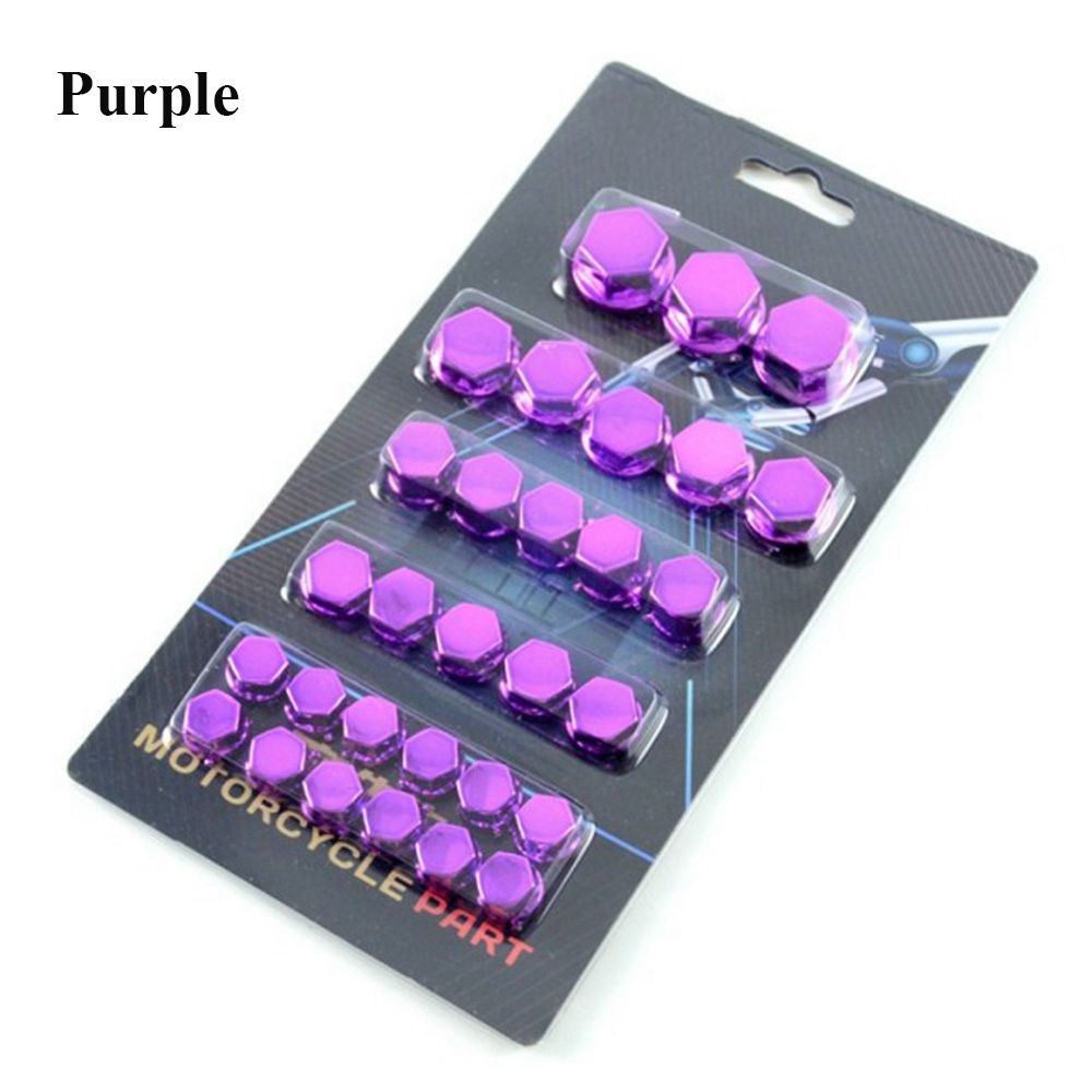 Scooters Accessoires 1.4/1.2/1/0.8Cm Gekleurde Moer Cover Motorfiets Modificatie Onderdelen Elektrische Auto Moer Schroef Cap Covers: Purple