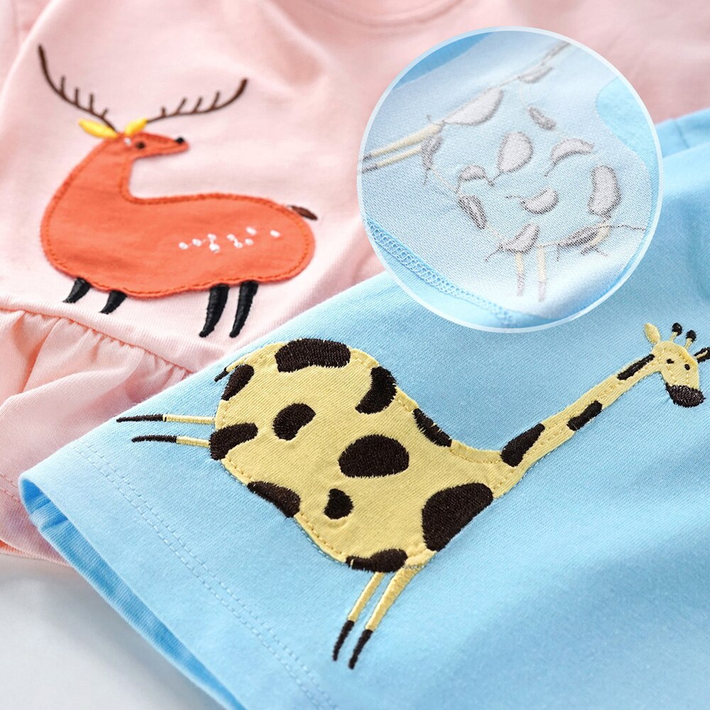 Cute giraffe 100% Cotton baby t-shirts Cozy soft Baby wear baby girl baby boy T shirts