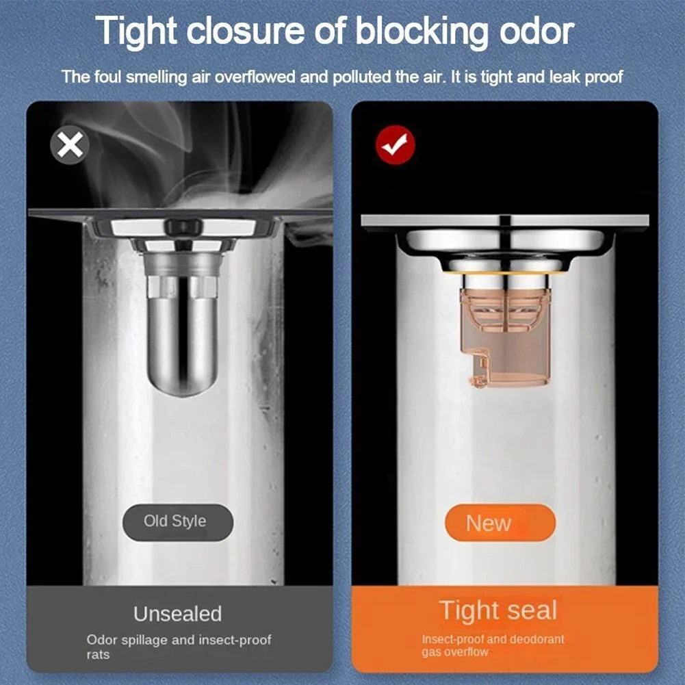 Drain trap Bath Shower Floor Strainer Cover Plug Trap One-Way Drain Valve Toilet Insect Prevention Deodorant Sewer Strainer