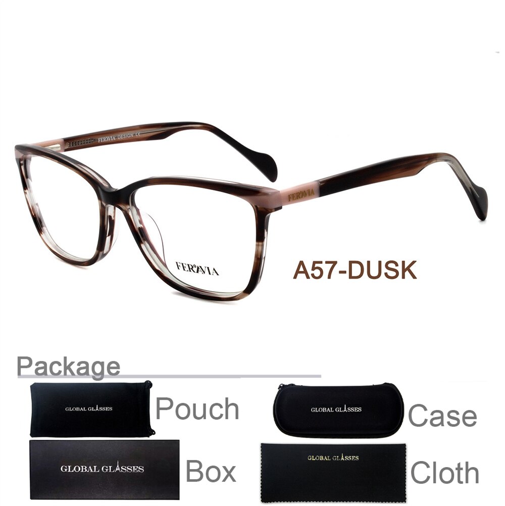 Nova borboleta óculos moldura quadrada óculos de moda quadro bonito impressão eyewear para a mulher fvg7138: A57-DUSK