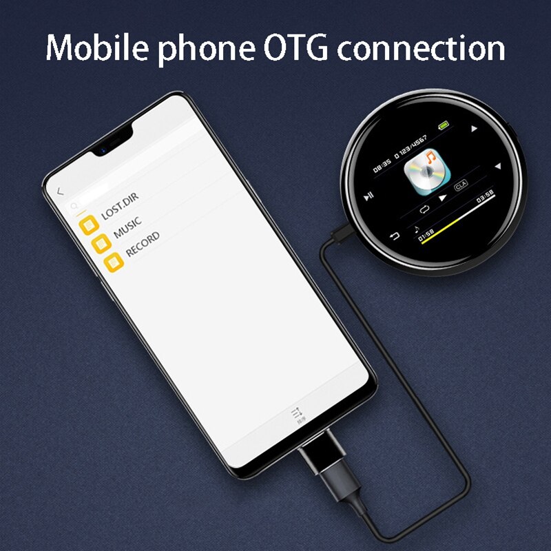 MP3 Player Portable Bluetooth Contact Screen MP3 Player HiFi Audio Player FM E-Book Video Player