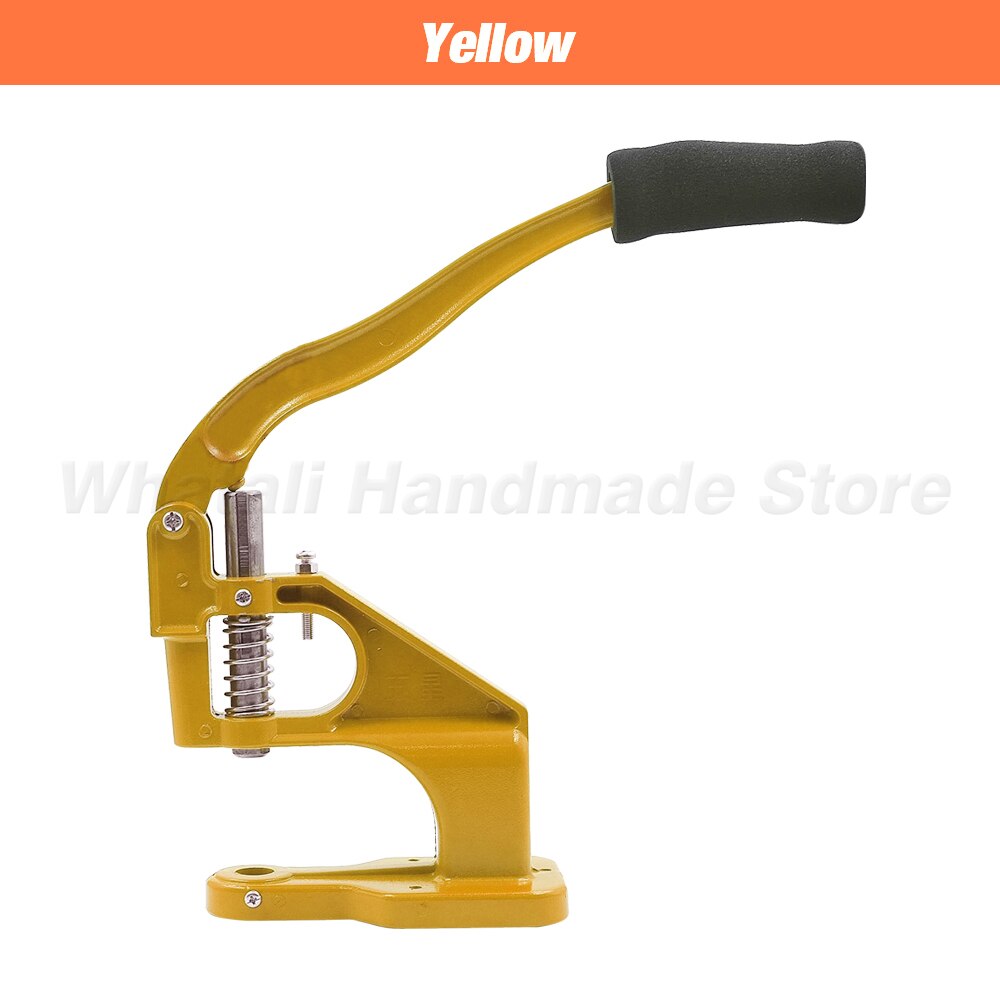 Moule en forme de dôme rond, Rivets, pointes, Kits de têtes de clous avec presse à main, Machine pour chaussures, sacs et vêtements, maroquinerie, 6/8/10/12mm: Yellow Machine