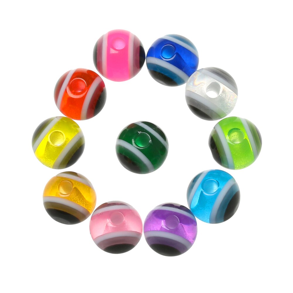 25pcs/set 4/5/6/8mm Fishing Beads High QualityFish Eye Carolina Rigs Taxes Rigs DIY Kit Bass Fishing Lure Tackle Mixed Color