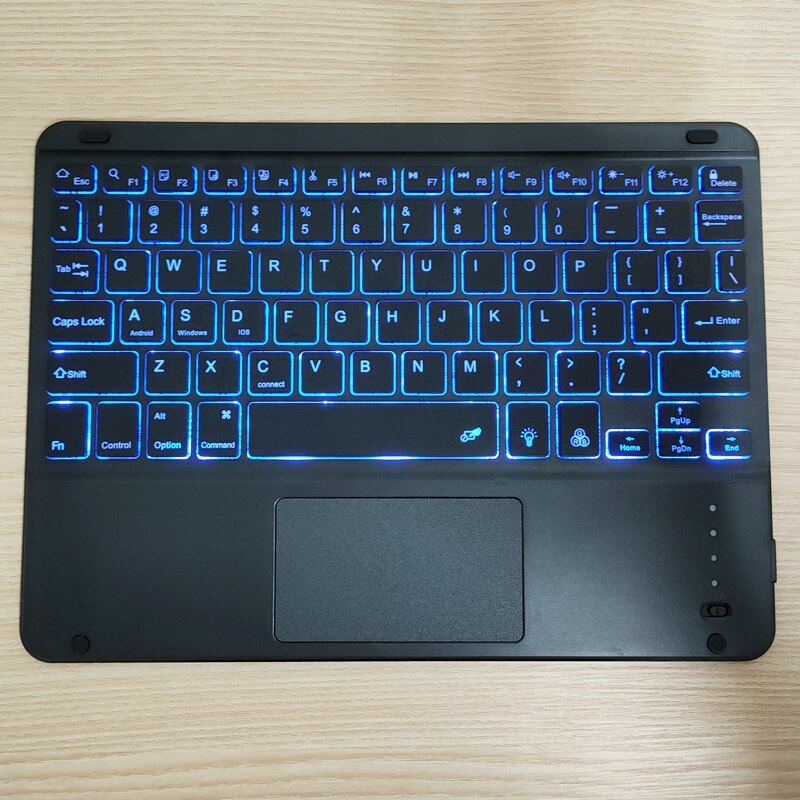 Bluetooth Wireless Keyboard Led Backlight Touchpad Russische Arabisch Thai Hebreeuws Spaans Frans Italiaans Koreaanse Duitse Toetsenbord