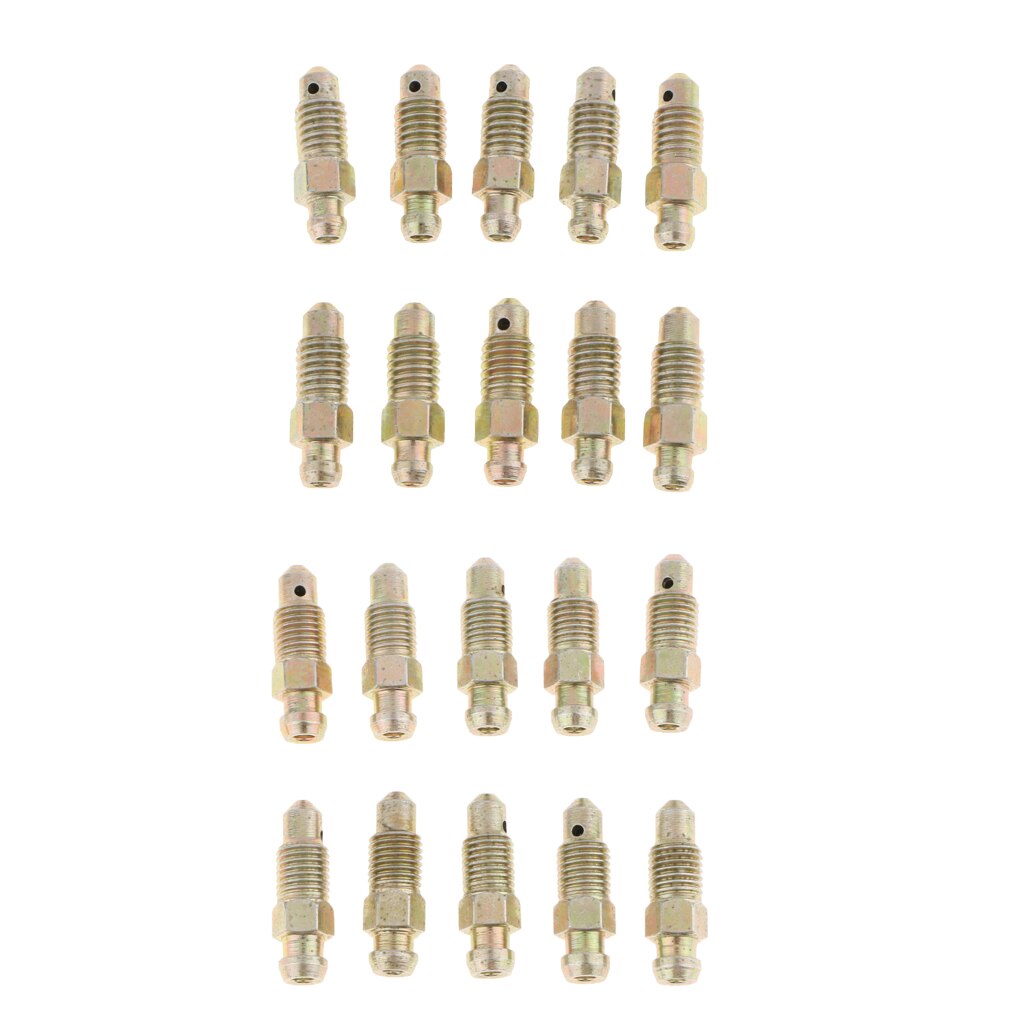 20 Pieces Car Front and Rear Brake Bleeder Screws Brake Bleeder Screws Resistant 25mm26mm