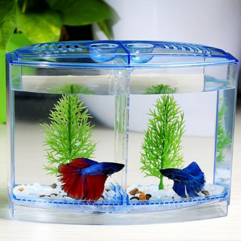 Betta Fish Box Cube Betta Aquarium Box Separate Breeding Tank Seedlings Fish-Breeding-Box Isolation-Box Fish Spawning Aquar Y3W8