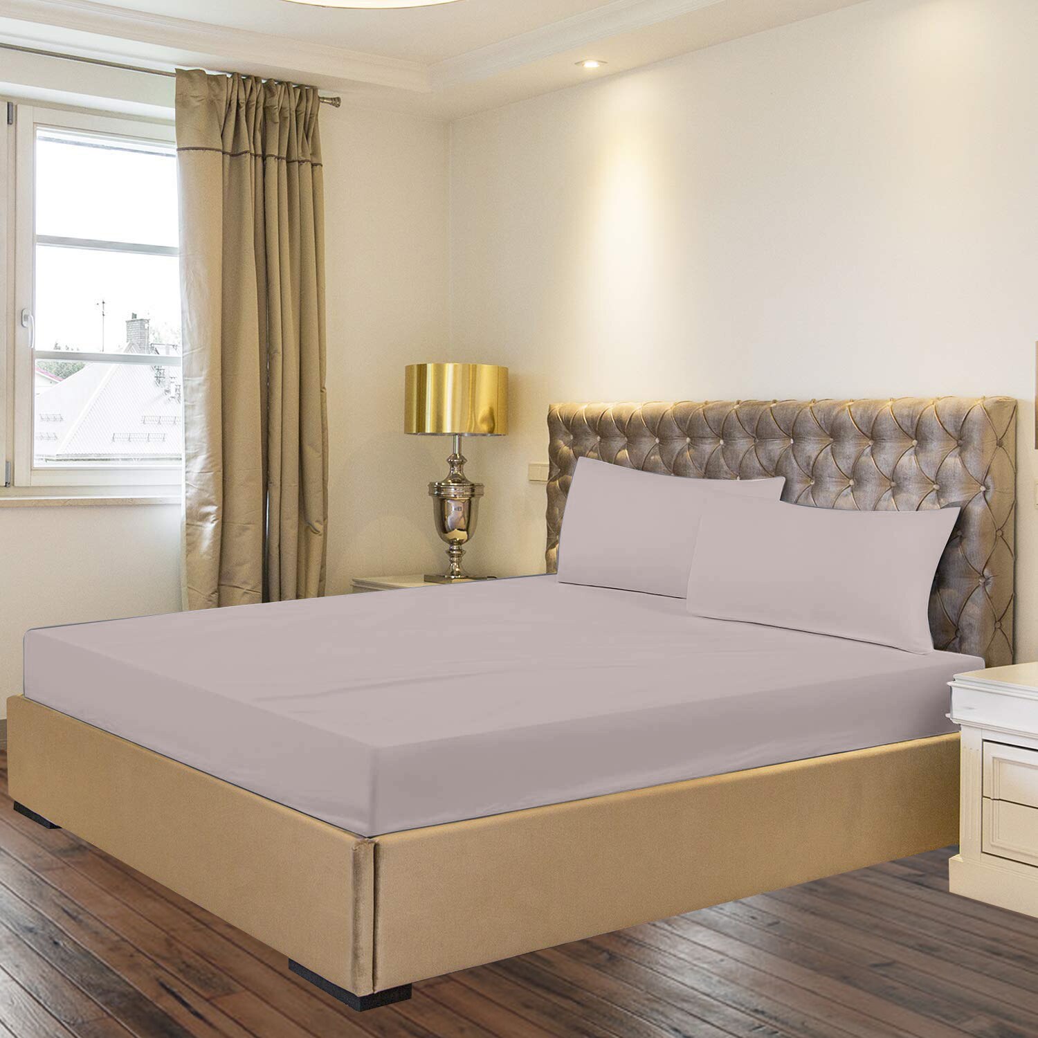 Glad Waterdichte Matras Protector Cover Voor Bed Solid Ademende Wasbare Bescherming Pad Cover Zachte Badstof Handdoek Antislip: Gray / 120x200