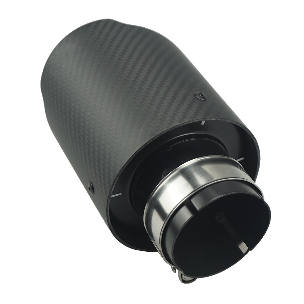 Auto End Shot Blast Oppervlak Matte 3K Carbon Fibre Rvs Tip Staart Modificatie Uitlaat Uitlaat Systeem voor Ak