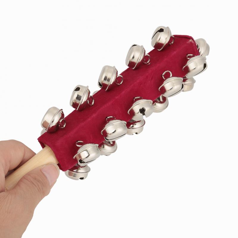 Houten Handheld 21 Jingle Bells Bar Slee Stok Kinderen Speelgoed Percussie-instrument Speelgoed Voor Ktv Party Kinderen Kid