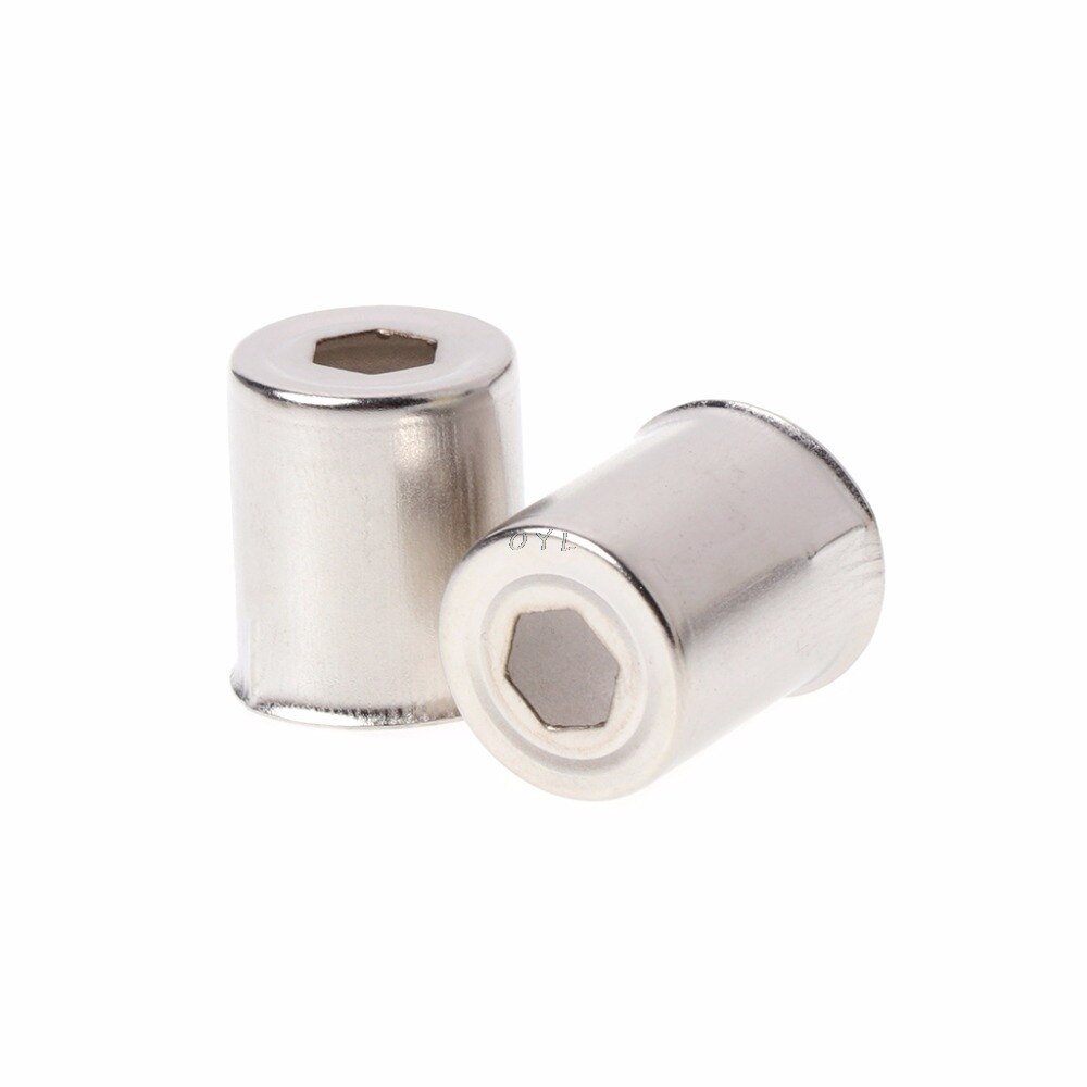 5 Stks/set Diameter 14.5 Mm Staal Cap Magnetron Vervanging Ronde Gat Magnetron Silver Tone