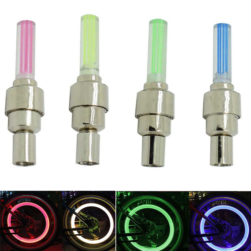 Neon Bicycle Lights Motion Sensor LED Lights Without Batteries for Road MTB Mountain Bike Tyre Tire Valve Bicycle Accessories
