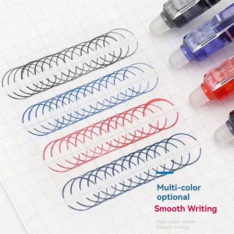 Farver 0.5/0.7mm magisk udtrækkelig sletbar pen gelpen sæt sletbar refill stang kontor skole skriveværktøj pressepen