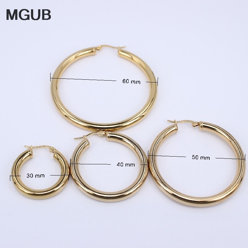 316L stainless steel jewelry earrings Gold color female Hoop earrings for Women LH143
