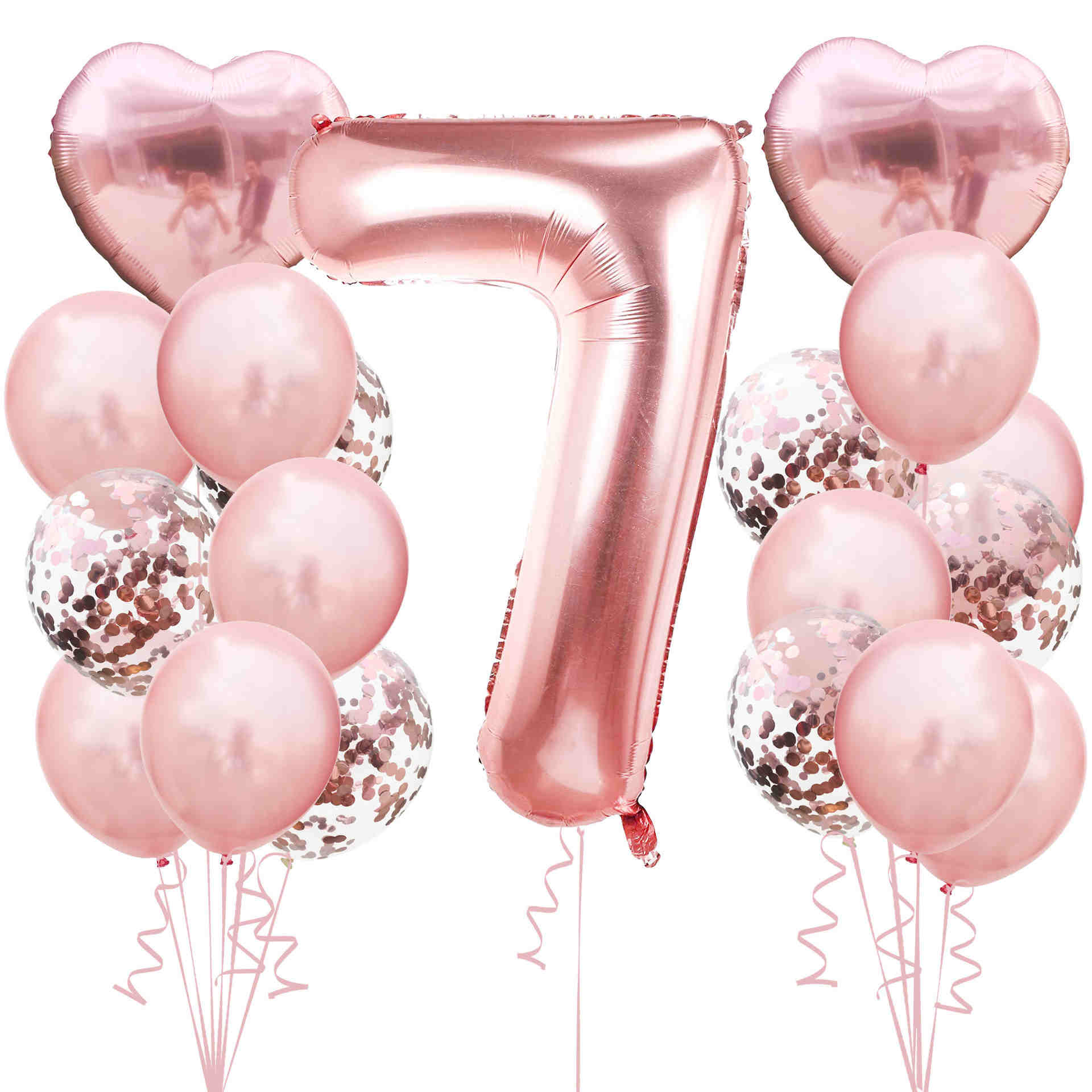 19pcs/set Birthday party air helium digital balloon number happy birthday party ornament kid balloon birthday balloons