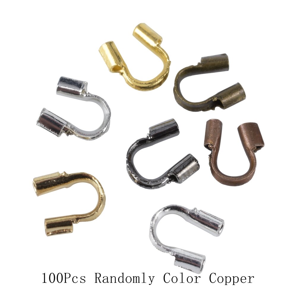 30-100 Stks/partij 4.5X4Mm Rvs Koperdraad Guard Protectors Loops U-vorm Connectoren Voor Sieraden maken Accessoires: Mix Color