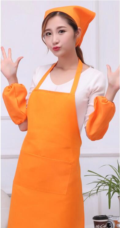 Colorful Women Chef Uniform Home Accessories Kindergarten Teacher Apron Unfiorm Cooking Game Costume Coffee Shop Work Clothes: orange
