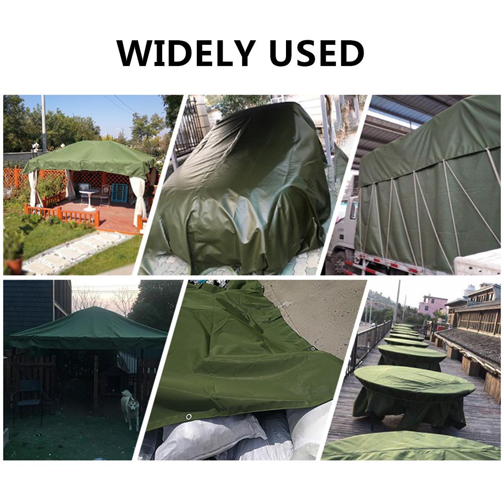 2*3m Heavy Duty Army Green Canvas Tarp Tarpaulin Sunshade Sun Blocked Waterproof Dustproof Outdoor Shelter Awning Accessories