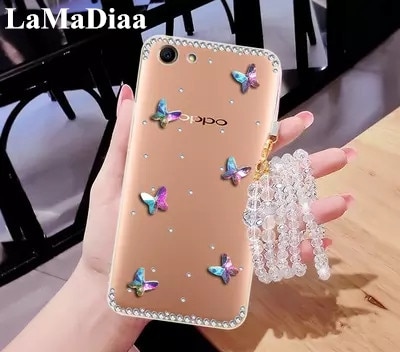 Luxury Bling Butterfly Diamond Glitter Rhinestone Phone Case For Samsung S10 S9 S8 Plus S20 Note9 8 10 Transparent soft Cover