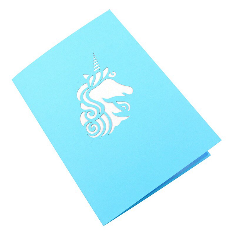 Invitation 3D en papier couleur arc-en-ciel | Cartes de vœux couleur licorne faites à la main + enveloppe, d'anniversaire pour petite amie ou étudiante