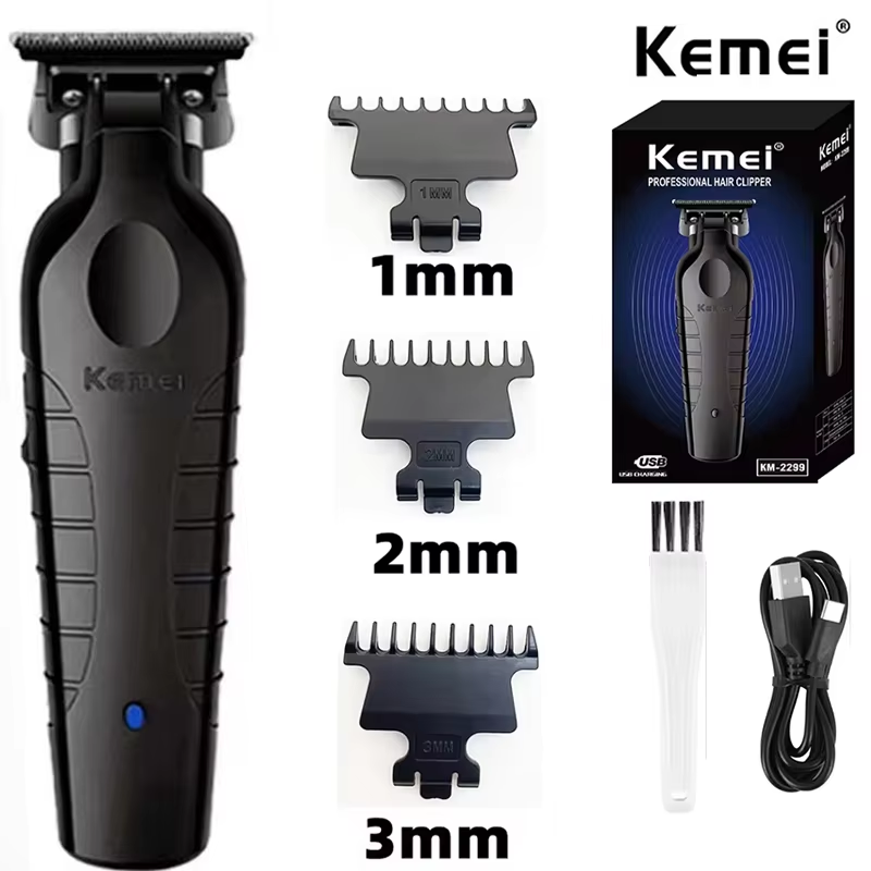 Kemei KM-2299 Men's Hair Clipper Electric Hair Clipper USB Rechargeable Barber Trimmer Men's Electric Hair Clipper