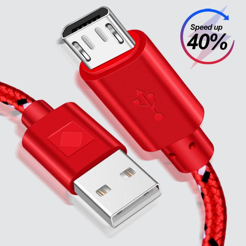 2-in-1 Data Cable Charging Cable Android Braided Cable Braided Nylon Cloth Data Cable For Samsung HTC LG Huawei Xiaomi Redmi