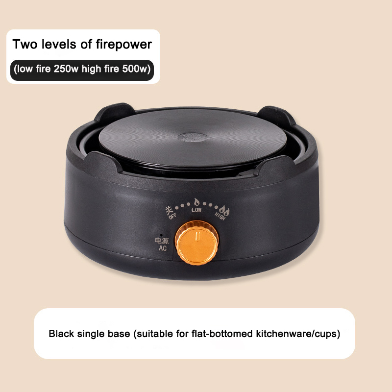 110V/220V Multifunctional Electric Pottery Stove Plate 500W Tea Brewer Water Boiler Coffee Moka Heating Furnace Stew Cooker: black / US