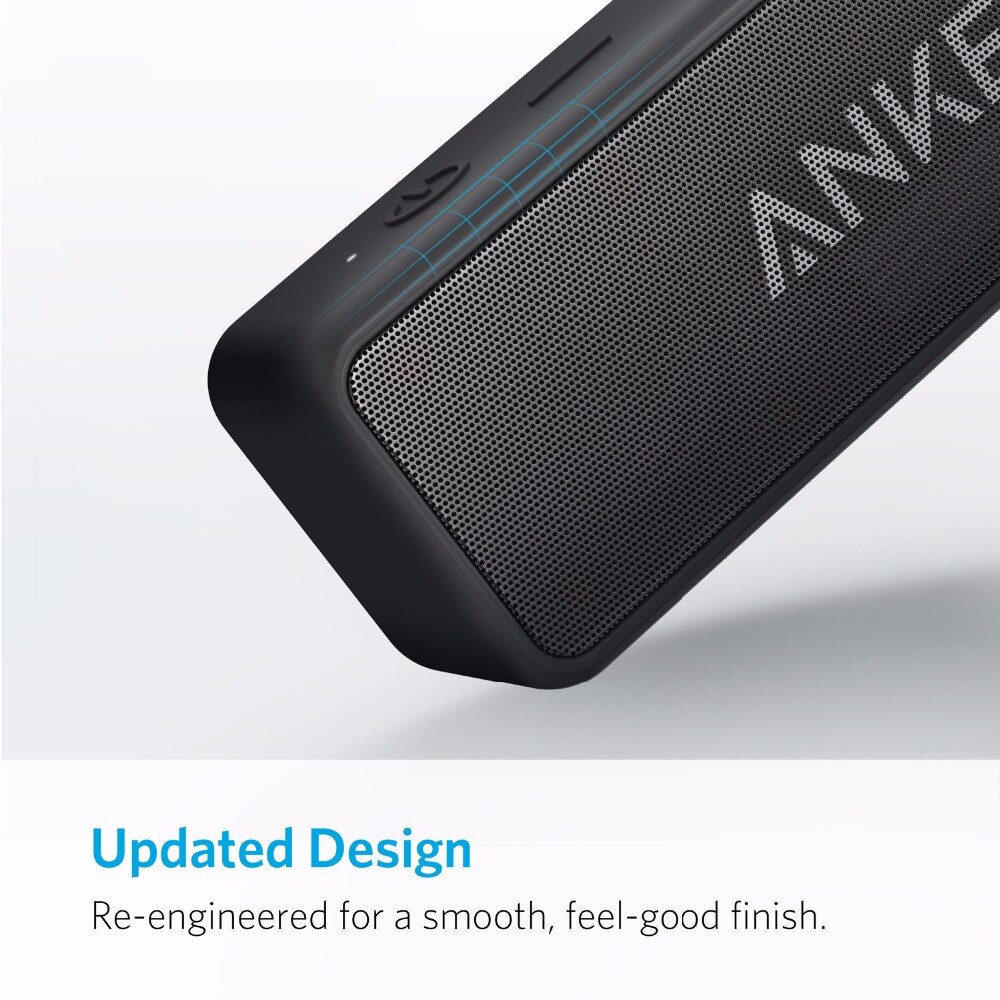 Anker Soundcore 2 Draagbare Bluetooth Draadloze Speaker Beter Bass 24-Uur Speeltijd 66ft Bluetooth Bereik IPX7 Water Weerstand