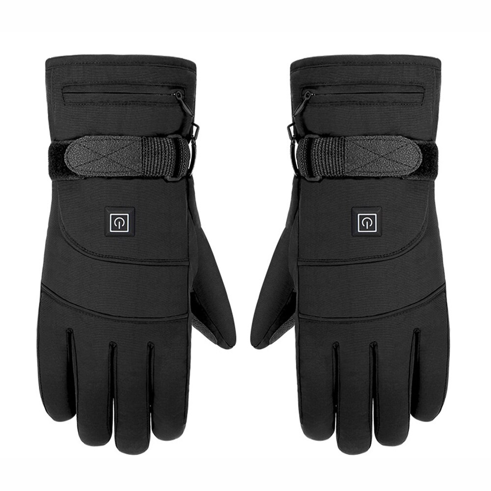 Trzy biegi termostat rękawice rozgrzewające elektryczne podgrzewane rękawiczki zimowe ciepło rękawice rozgrzewające robić jazdy na nartach kolarstwo wędkarstwo kemping: Default Title