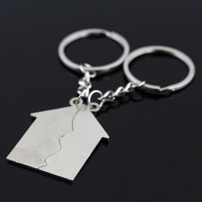 Juego de llaveros para parejas de 2 uds., llavero cadena Chapado en aleación, llaveros creativos con personalidad, joyería decorativa, para hombres y mujeres
