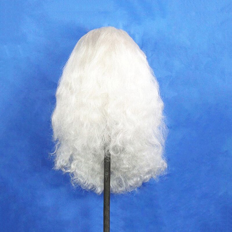 , 40 cm lengte Kerst Kerstman lange witte baard pruik set hoofddeksels hoed