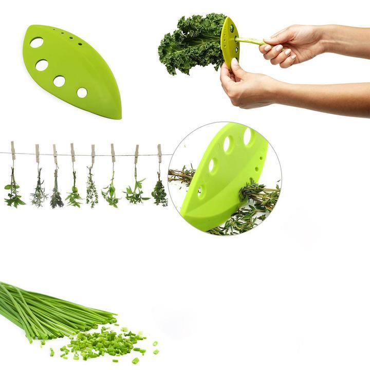 Feuilles vertes et décapant d'herbes chou frisé Chard Collard décapant feuilles en vrac Gadgets de cuisine accessoires outils de cuisine directe