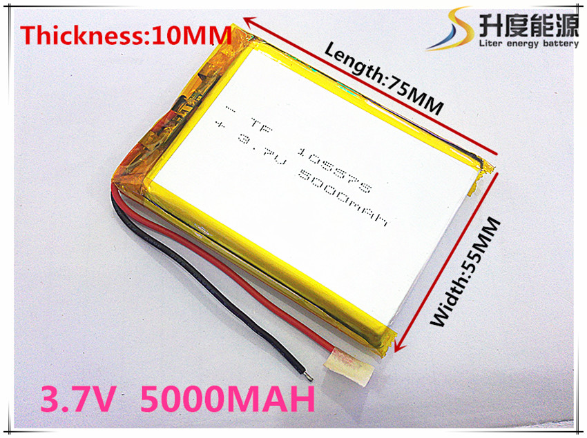 Li-po 3.7 V lithium polymeer batterij 5000 mah interphone 105575 GPS voertuig reizen data recorder