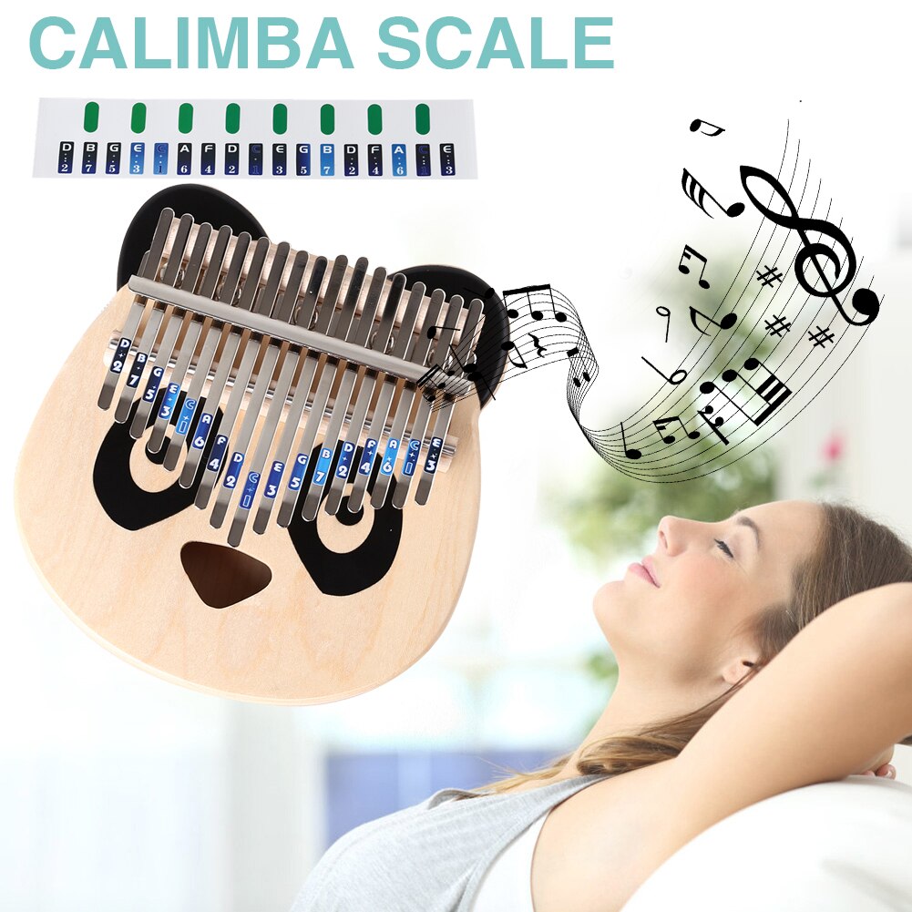 2x 17 Keys Kalimba Scale Sticker Thumb Key Note Sticker Musical Instrument Parts Learner Musical Instrument Kit