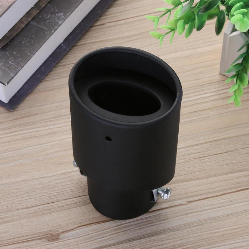 Silenciador de escape Universal para coche, punta de tubo de acero inoxidable, revestimiento cromado, accesorios para coche, color negro, 58mm