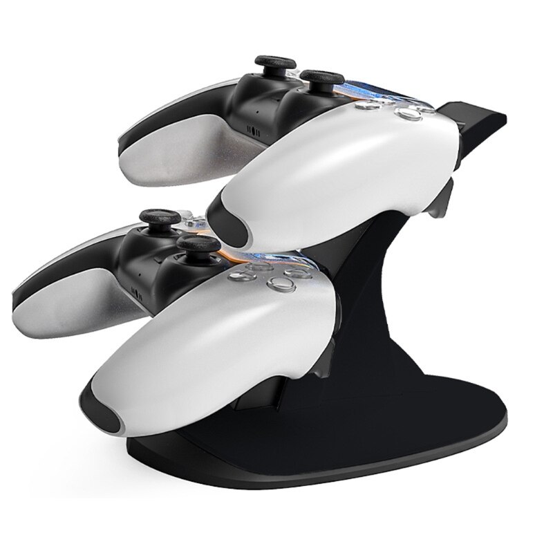 Kompatibel mit / ps5 kabellosen controllern, dual-ladegerät mit led-anzeige und usb-ladefunktion