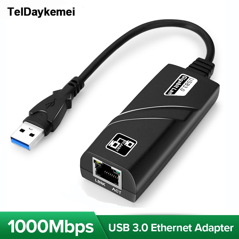 10/100/1000Mbps USB 3.0 cablato USB TypeC a Rj45 Lan Ethernet Adattatore RTL8153 Scheda di rete per PC MacBook Windows Laptop