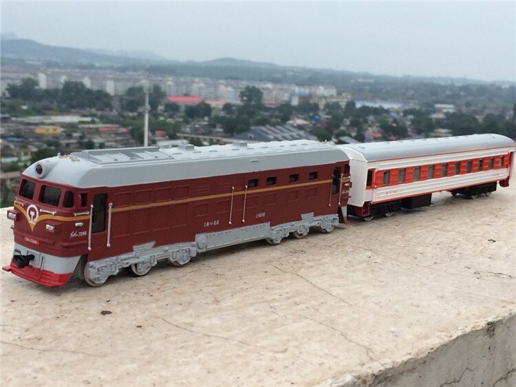 High simulation train model.1:87 scale alloy pull back Double train, passenger compartment,metal toy cars: 2