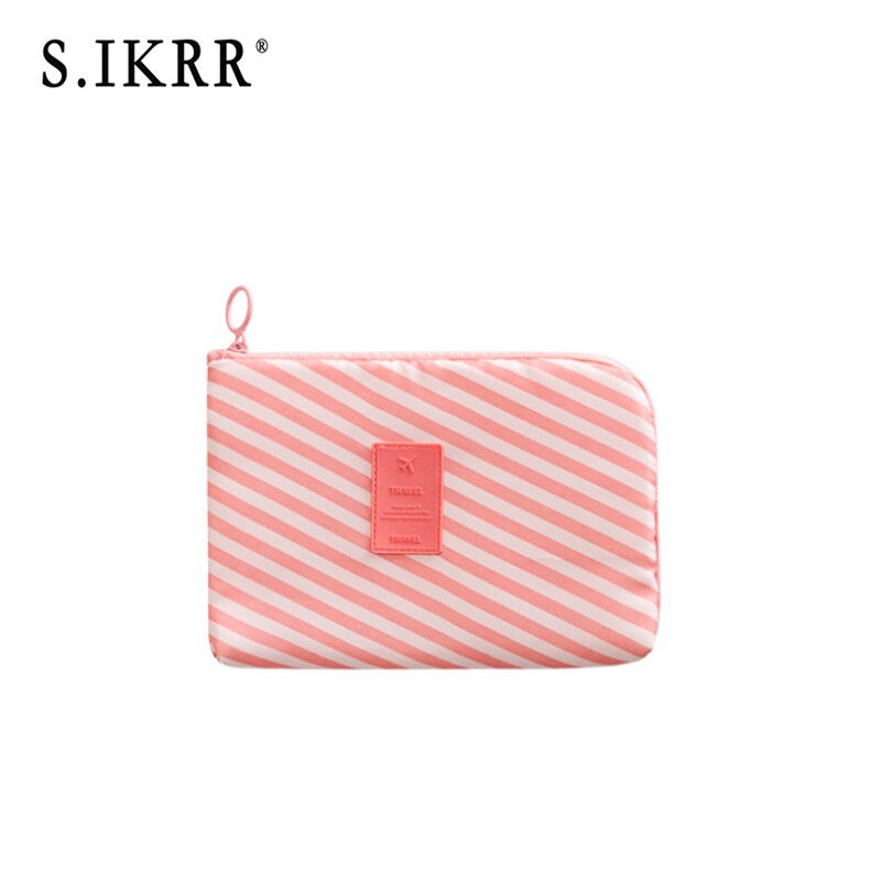 S.IKRR Women Portable Travel Bag Packing Cubes Multi-function Accessories Digital Charger Packge Organizer Small Bag Multicolor: Style1-Strip