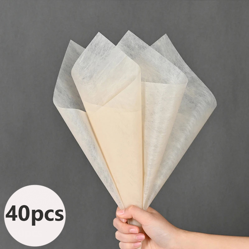 40 stks Melk Katoen Tissuepapier Bloemist Bloem Inpakpapier DIY Handgemaakte Boeket Ambachten Verpakking Bruiloft Feestartikelen: Deep Blue