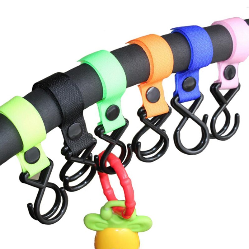 1/2/4 pcs Buggy Clip Pram Pushchair Stroller Side Hook Baby Handle Shopping Bag Plastic Bag Baby Carriage Hook Up