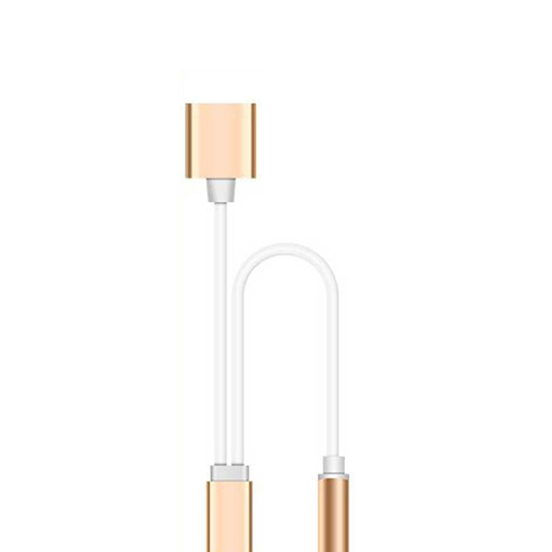 For iPhone Adapter 2 In 1 For iPhone XS 11 PRO MAX XR X 8 Plus Lighting to 3.5mm Jack Earphone Charging Converter AUX Splitter: Gold