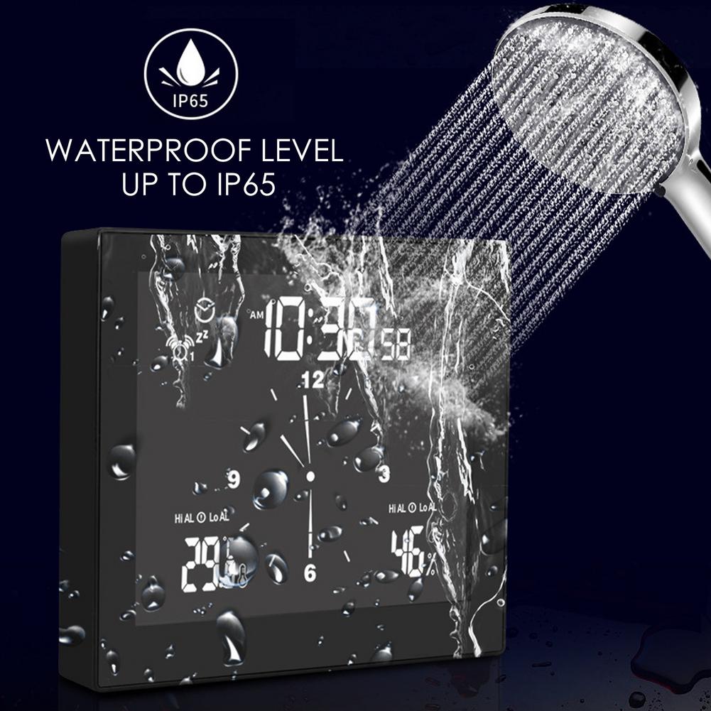 Lcd-scherm Waterdichte Digitale Badkamer Klok Temperatuur Vochtigheid Countdown Time Functie Douche Opknoping Klokken Keuken Timer
