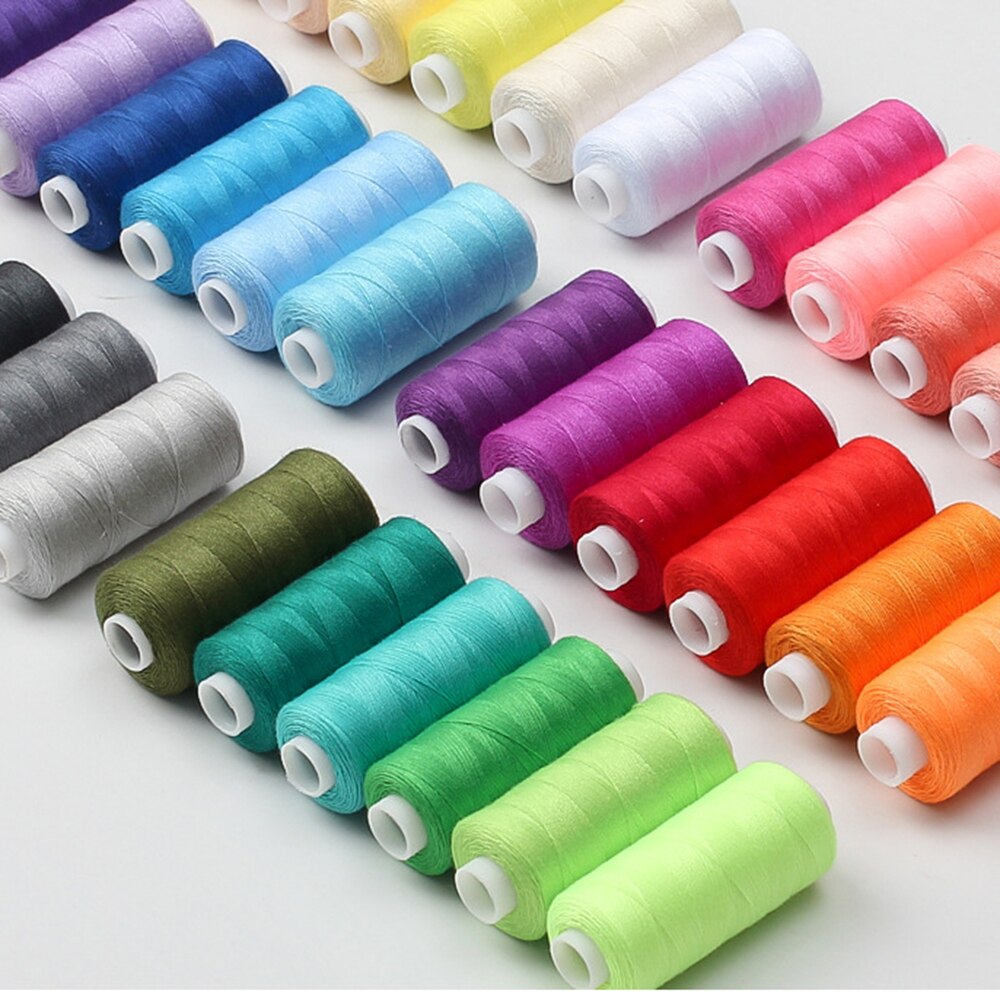 400Yards 40s/2 Polyester Yarn Sewing Thread Roll Machine Hand Embroidery Durable For Home Sewing Accessories