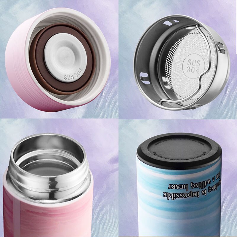 LDFCHENNEL 500Ml Nieuwe Ontwerp Thermische Fles Rvs Thermos Chinese Stijl Kraan Thermo Cup Straight Vacuüm Thermosfles