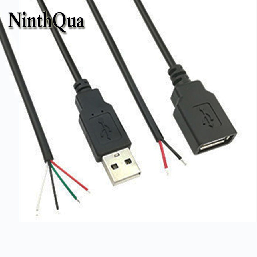 1pcs 2P or 4P Single Head USB 2.0 Power Cord Male / Female Connector Charging Data 2464 Cable A usb Socket for led Light