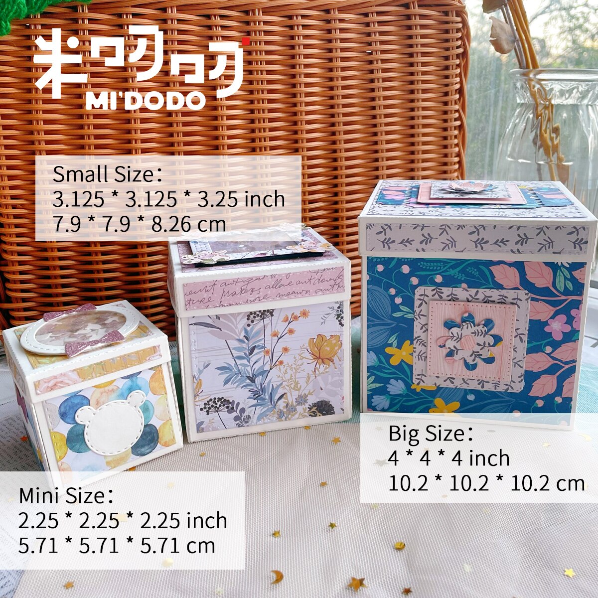 3 Size Explosion Box Collection Cutting Dies for Scrapbooking Dies Memory Paper Craft Midodo Metal Cutting Dies
