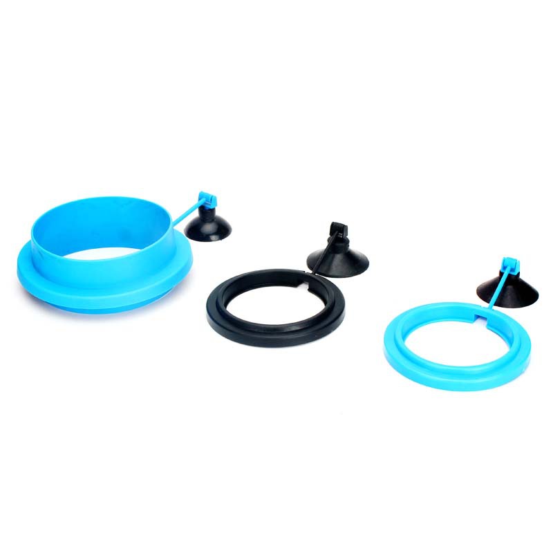 Floating Food Tray Feeder Square Circle Accessory Fish Food Feeder Suction Cup black Aquarium Feeding Ring Fish Tank Station